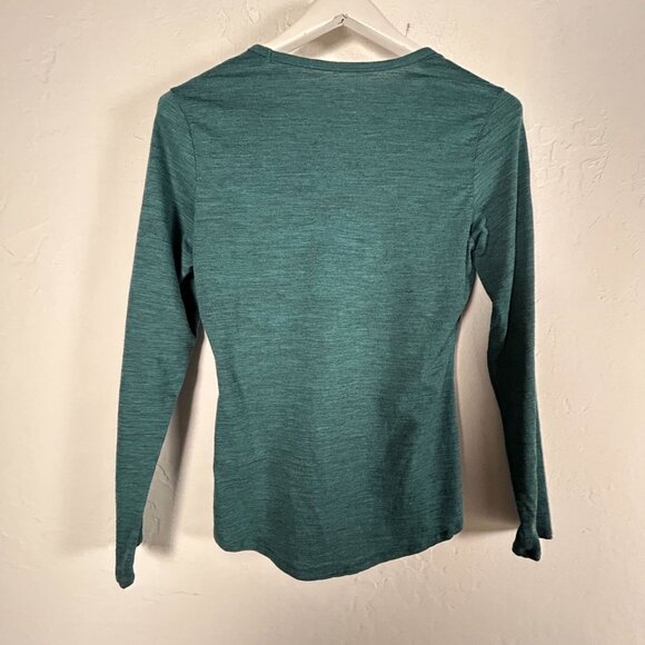 Segments Womens Merino Wool Long Sleeve Base Layer T-Shirt Small Green Outdoor - Picture 2 of 8